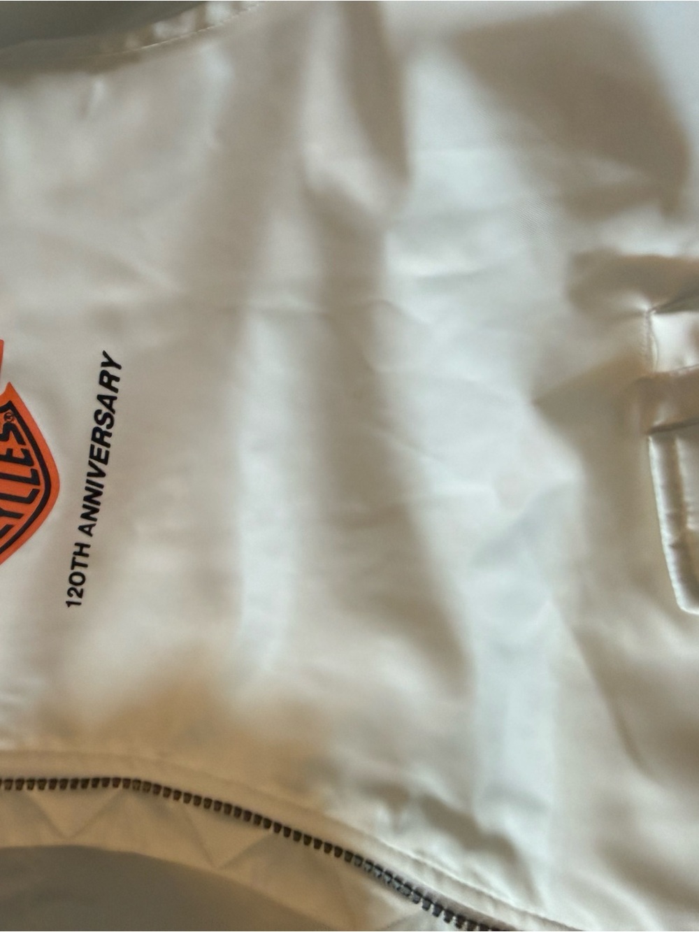 Harley-Davidson White Bomber Jacket  - womens 100 yr anniversary View 4